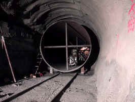 tube in decay tunnel before concreting.jpg (267444 bytes)